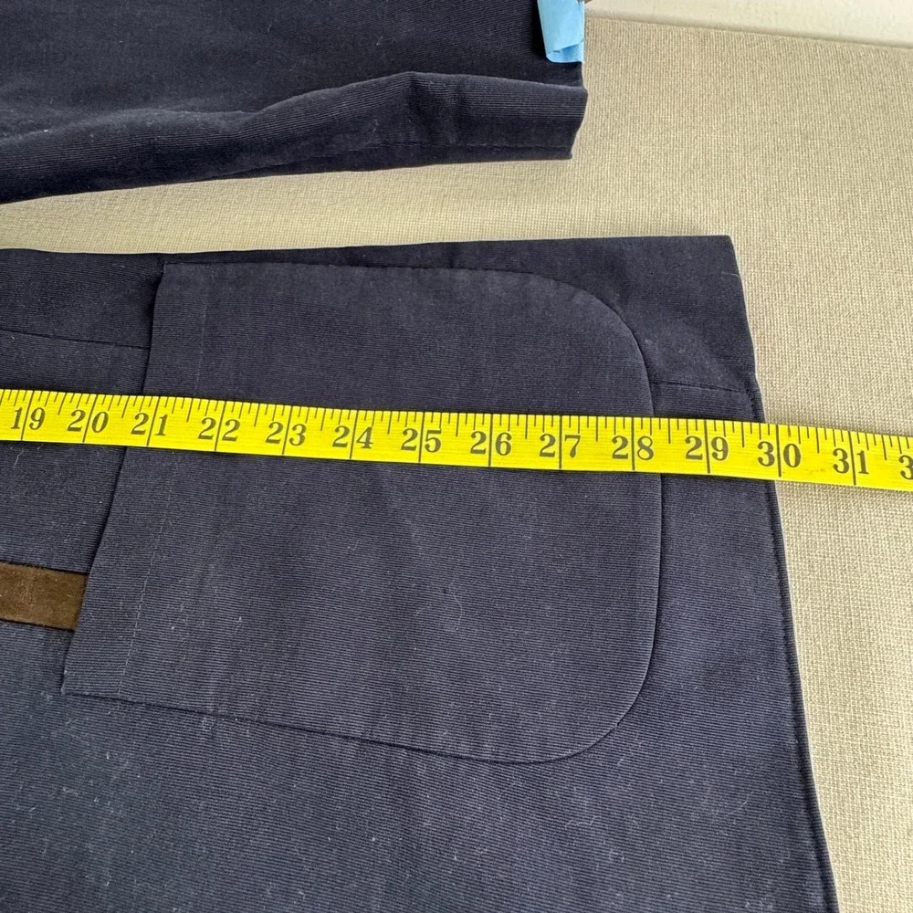 W.R.K. NY Blue 2‎ button blazer suede elbow patches Size 42